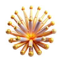 serene vintage Abstract 3D Golden Sphere, Geometric Design, Radial Symmetry, Shiny Texture, Elegant Ornament original png