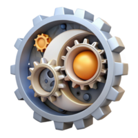 extraordinary rustic Interlocking Gears A 3D Model of Complex Machinery premium png