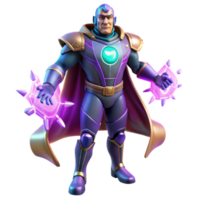 Powerful Mage 3D Render of Fantasy Superhero png