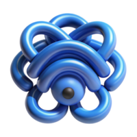 impressive rustic Abstract 3D Blue Knot Design Curved Tubes, Geometric Pattern, Circular Forms authentic png