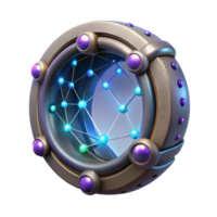 impressive rustic Futuristic Network Sphere 3D Render of Abstract Technology premium png