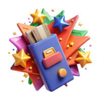Reward Program Colorful Stars Card Holder png