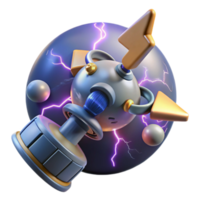 3D Render of Futuristic Energy Device png