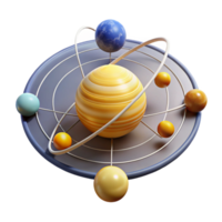 magnificent vintage Planetary System Model Orbits, Planets, Celestial Bodies professional png