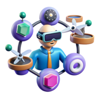 wonderful abstract VR Metaverse Exploring 3D Virtual Worlds with Interactive Technology exclusive png