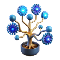 stunning rustic Abstract Technology Tree Network Growth Visualization premium png