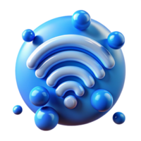extraordinary rustic Wireless Network Connectivity 3D Icon Design professional png