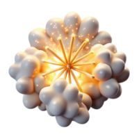 vibrant abstract Molecular Explosion 3D Render of Cellular Process professional png