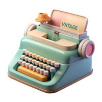 beautiful abstract Vintage Typewriter Retro Writing Machine, Classic Keys, Nostalgia high resolution png