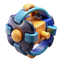 beautiful rustic Abstract 3D Puzzle Interlocking Geometric Shapes detailed png