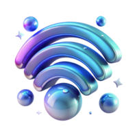 Shiny Wireless Signal 3D Wifi Icon, Network Connectivity png