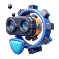 impressive rustic Virtual Reality Gear Innovation 3D Model of Advanced Headset authentic png