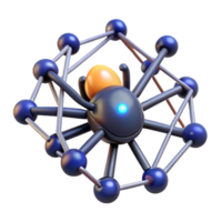 extraordinary minimalist Networked Robotic Spider Exploring Connectivity and AI professional png