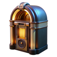 elegant traditional Vintage Jukebox Retro Music Machine, Illuminated Design high quality png
