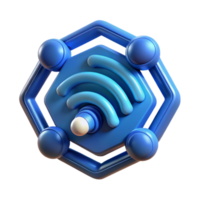 Enhanced Wireless Network Connectivity A 3D Hexagonal Symbol png