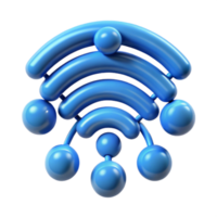 impressive abstract 3D Wireless Network Connection Icon high resolution png