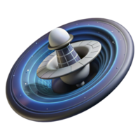 beautiful rustic Spacecraft in Wormhole Futuristic Space Exploration original png