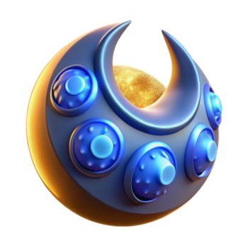 crescente lua esfera futurista ficção científica Projeto png