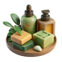 Spa Day Essentials Soaps, Lotion, and Serene Ambiance png