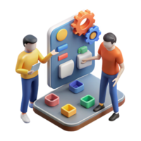 serene classic Collaborative UIUX Design Process Teamwork for App Development exclusive png
