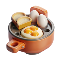 stunning rustic Easy Breakfast Poached Eggs, Toast, Egg Cooker original png