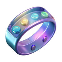 stunning contemporary Interactive Smart Ring Multicolored Button Controls high resolution png