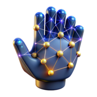 Global Network Connection A 3D Hand Visualization png