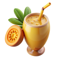 wonderful modern Tropical Fruit Smoothie in Glass high resolution png
