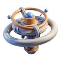 Abstract 3D Render of a Futuristic Rotating Device png