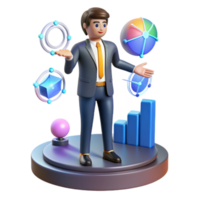 elegant artistic Data Visualization Mastering Business Intelligence with 3D Graphics genuine png