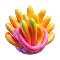 extraordinary rustic Abstract Colorful 3D Render Twisted, Gradient Shapes premium png