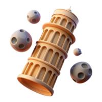 impressive rustic Tower Falling Asteroid Impact Simulation high quality png