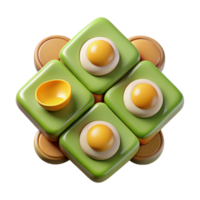 impressive creative Abstract Egg and Bowl 3D Render high resolution png