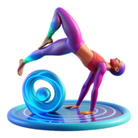 extraordinary abstract Dynamic Yoga Pose Fitness, Flexibility, and Balance high resolution png