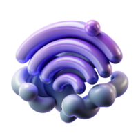 magnificent traditional Abstract Wireless Network Signal 3D Render detailed png