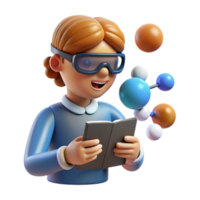impressive classic Young Scientist Reading Science Book, Molecules genuine png