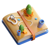 magnificent abstract 3D Book Playground Adventure Map premium png
