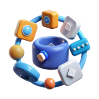 serene contemporary 3D Colorful App Icons and Interface Design Elements high quality png