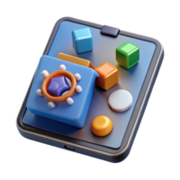beautiful vintage Mobile App Design Colorful 3D Icons and UI Elements original png