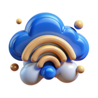 serene vintage Cloud Computing Wireless Network Access high quality png