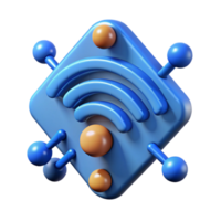 3D Wireless Network Icon Connectivity, Signal, Technology, Communication, Internet, Data, Digital, Wi-Fi, Broadcast, Network png