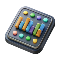 magnificent creative Interactive Data Visualization Colorful 3D Charts Graphs authentic png