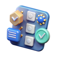 3D Interface Design Checklist, Settings, and Menu png