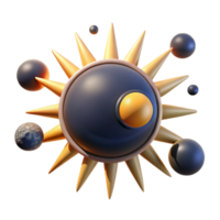 impressive minimalist Abstract Celestial System 3D Render of Orbits and Planets exclusive png