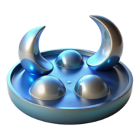 extraordinary classic Crescent Moon Spheres Abstract 3D Art authentic png