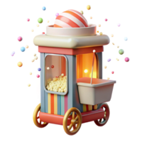 wonderful contemporary Candy Cart with Popcorn and Sweets original png