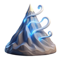 vibrant rustic Glowing Mountain Peak with Swirling Winds high resolution png
