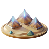 Sand Pyramids A 3D Render of Miniature Structures png