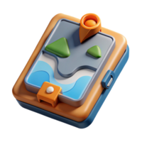 elegant modern 3D Navigation App Icon Location Pointer, Map Interface professional png