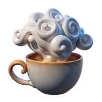 Whimsical Swirling Steam from a Cup png